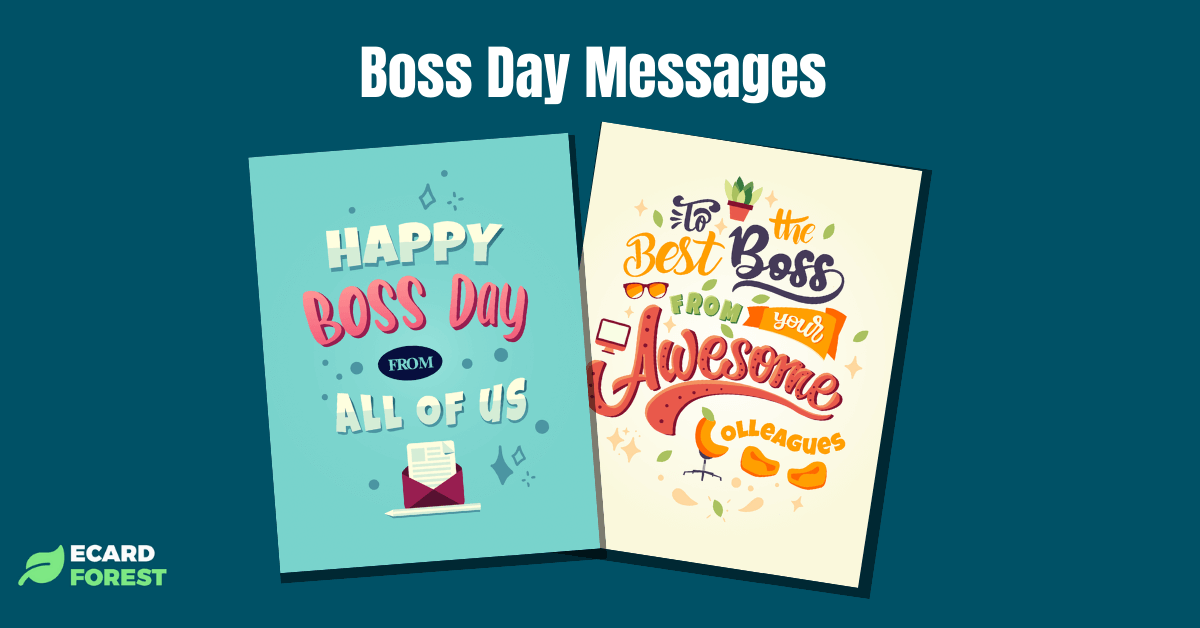 A list of boss day messages by EcardForest