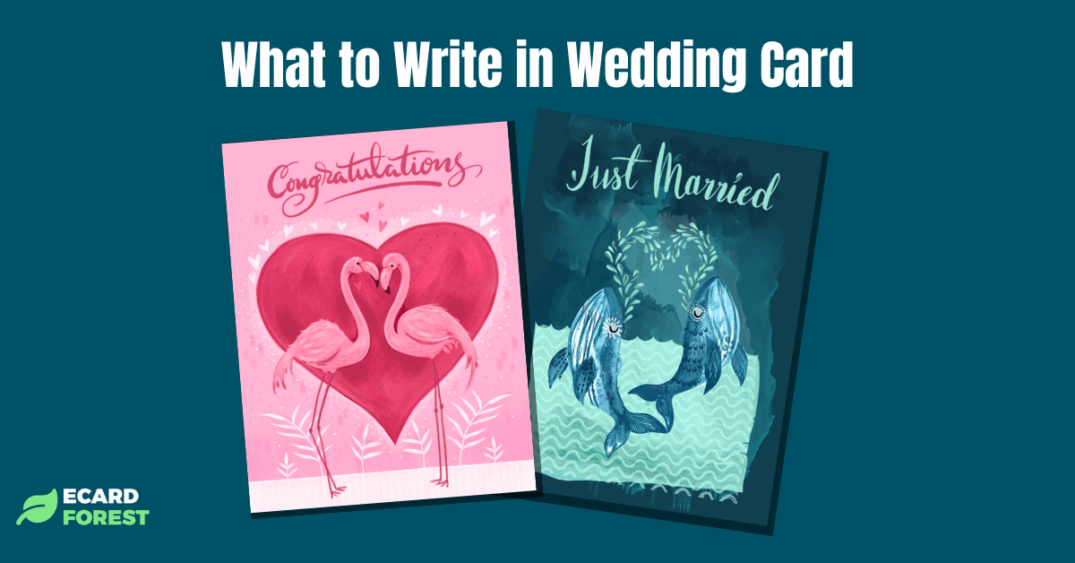 Ideas for what to write in a wedding card